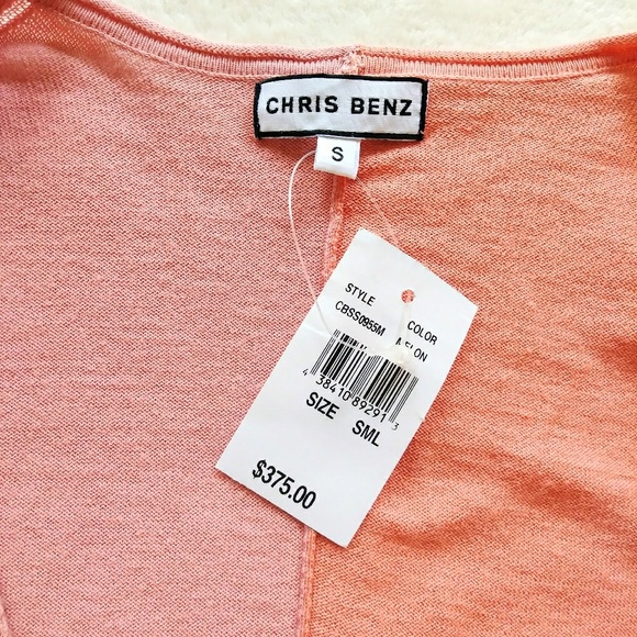 SALE! NWT Chris Benz Melon Colorblock Cardigan - Picture 7 of 8
